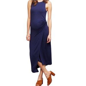 Tart Navy Blue Knit Maternity Maxi Dress - Size M